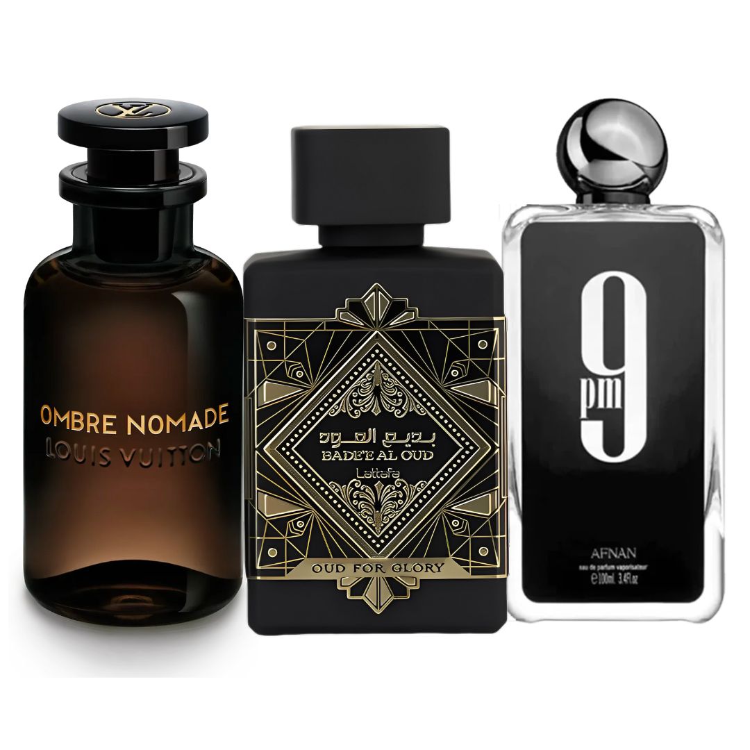 Promo 17: Afnan 9PM 100 ML + GRATIS: Oud For Glory 100 ML + GRATIS: Ombre Nomade LV 100 ML